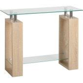 Milan Console Table Light Sonoma Oak/Glass